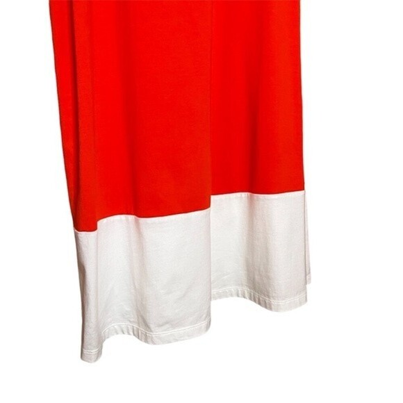 LOFT Vibrant Orange white Color-Block Razorback Tank Fluid Mini dress M - Picture 4 of 10